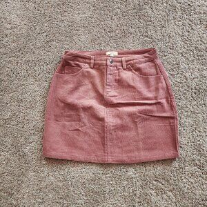 Salmon Corduroy Skirt